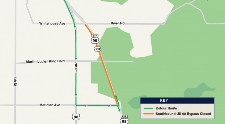 US 98 Bypass Traffic to be Detoured in Dade City